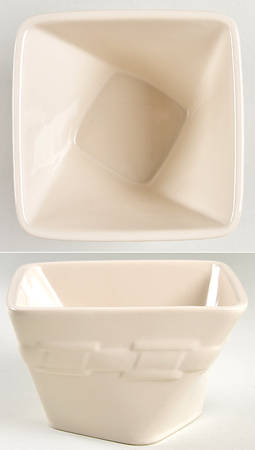 Woven Traditions Ivory 5" Square Vegetable Bowl