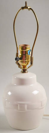 Woven Traditions Ivory 15" Electric Lamp No Shade