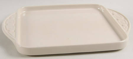 Woven Traditions Ivory 10" Square Tray/Baker Lid (for SQ10LT)