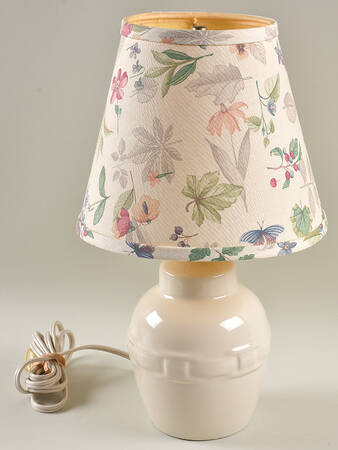Woven Traditions Ivory 14" Electric Lamp & Shade