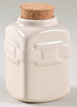 Woven Traditions Ivory Small Spice Jar & Cork Stopper