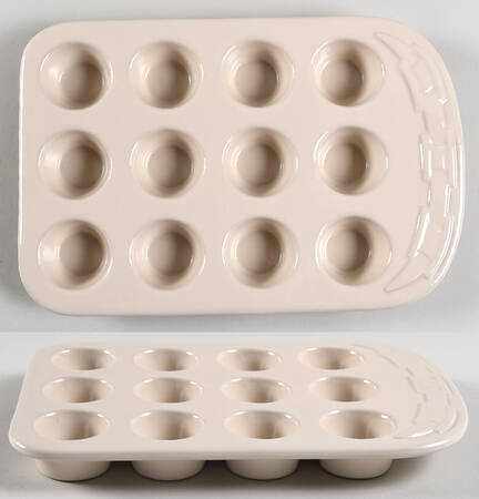 Woven Traditions Ivory Muffin Pan (Holds 12 Mini Muffins) by Longaberger