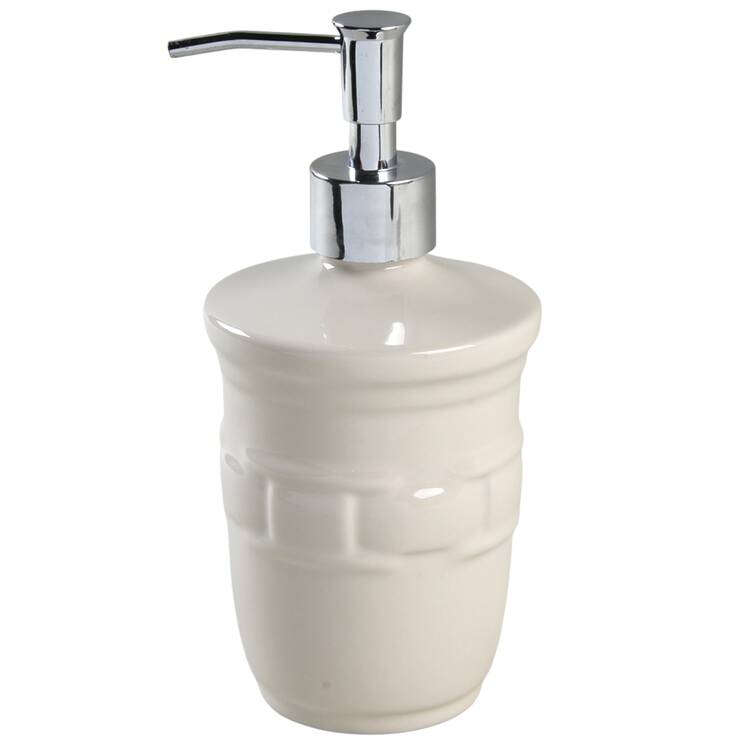 Woven Traditions Ivory Lotion Dispenser by Longaberger