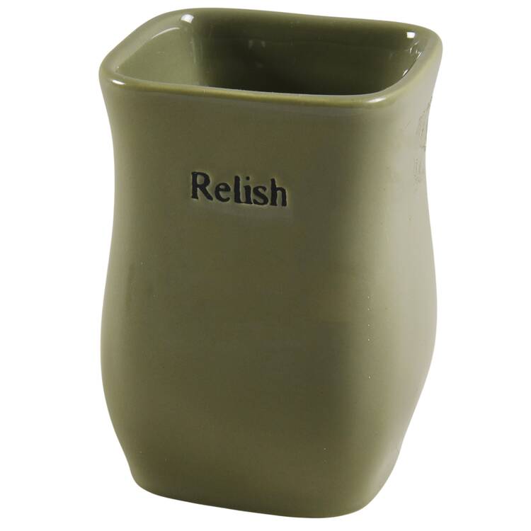 Woven Traditions Ivory Relish Jar No Lid