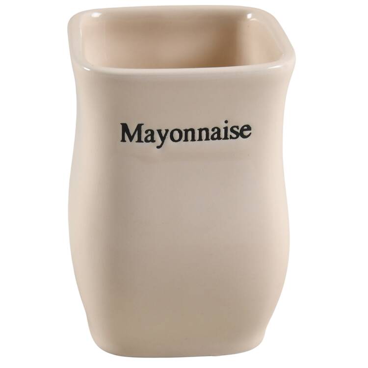 Woven Traditions Ivory Mayonnaise Jar No Lid