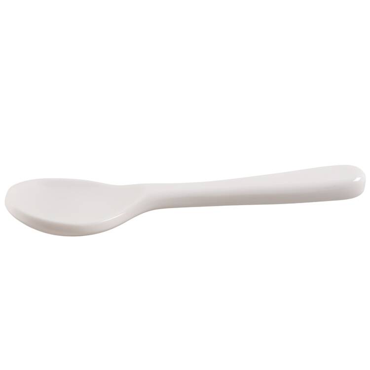 Woven Traditions Ivory Ceramic Mayonnaise Spoon