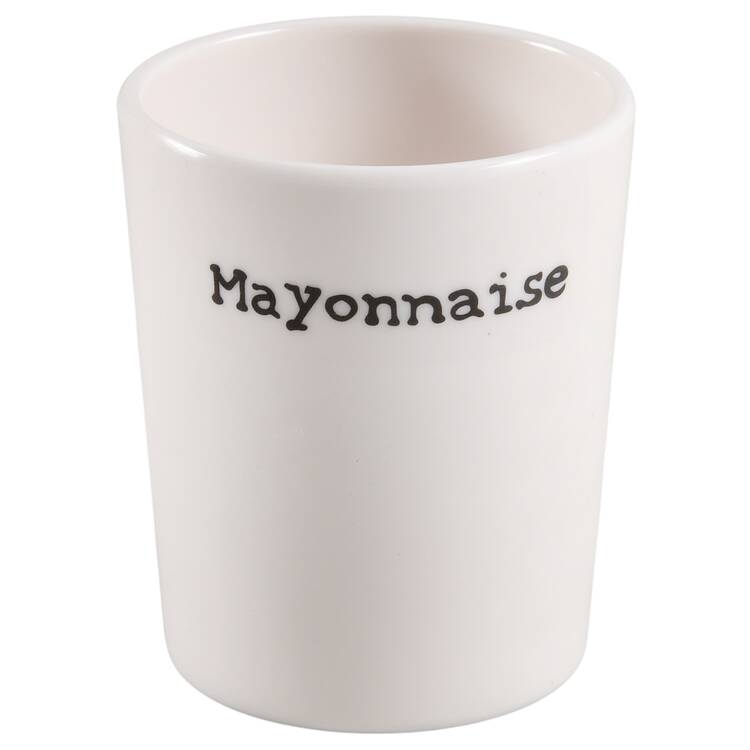 Woven Traditions Ivory Mayonnaise Jar No Lid