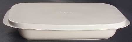 Woven Traditions Ivory 15" Rectangular Baker & Tabless Plas Storage Cover by Longaberger