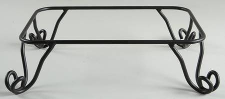 Woven Traditions Ivory Metal Stand for 13" Rectangular Platter
