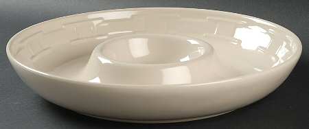 Woven Traditions Ivory 1 Piece Chip & Dip by Longaberger