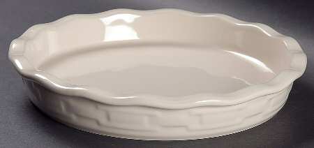 Woven Traditions Ivory Tart Dish