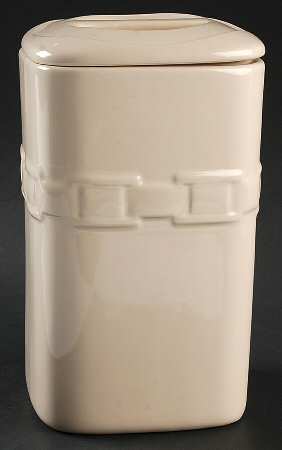 Woven Traditions Ivory Large Square Canister & Lid