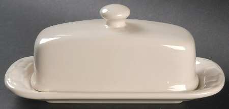 Woven Traditions Ivory 1/4 Lb Covered Butter by Longaberger