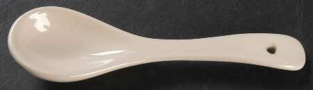 Woven Traditions Ivory Ceramic Tasting Spoon