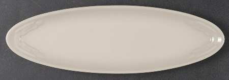 Woven Traditions Ivory 12" Oval Narrow Tray by Longaberger