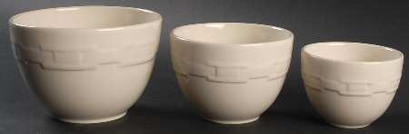 Woven Traditions Ivory (3 Piece) Nesting Bowl Set (3", 4", 5")