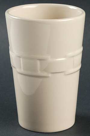 Woven Traditions Ivory China Bathroom Tumbler