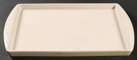 Woven Traditions Ivory 16" Handled Tray