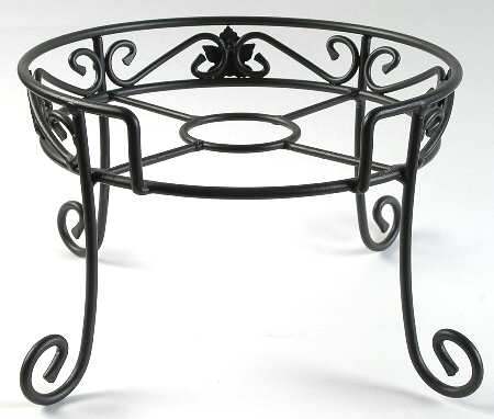 Woven Traditions Ivory Metal Stand for Beverage Dispenser