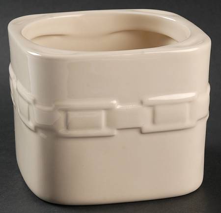 Woven Traditions Ivory Small Square Canister No Lid