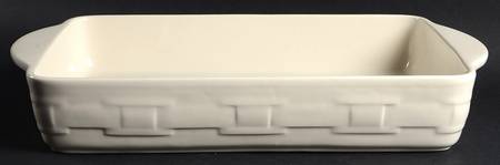 Woven Traditions Ivory 13"  Rectangular Baker