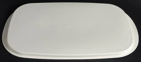 Woven Traditions Ivory Tabless Plastic Storage Cover for 15" Rect Baker