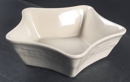 Woven Traditions Ivory Star Shaped Bowl by Longaberger