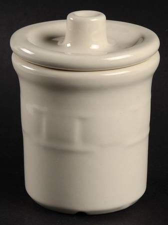 Woven Traditions Ivory Condiment Jar & Lid by Longaberger
