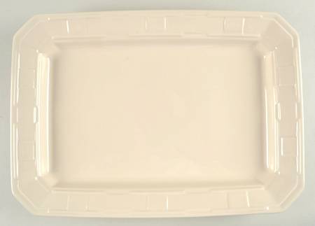 Woven Traditions Ivory 17" Rectangular Serving Platter