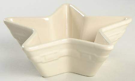 Woven Traditions Ivory Star Shaped Bowl by Longaberger