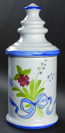 Blue Bouquet Medium Canister & Lid