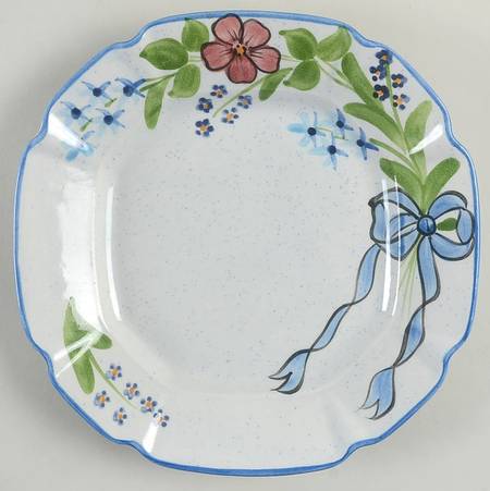 Blue Bouquet Salad Plate