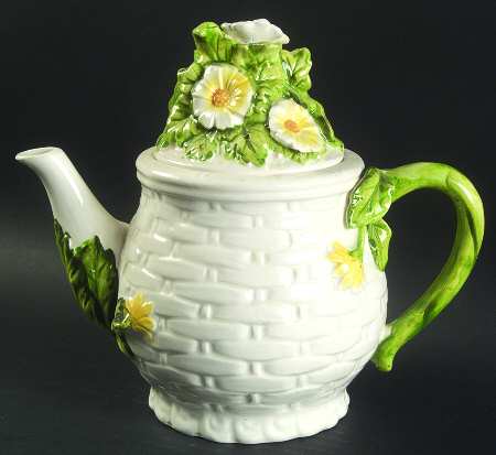 Rustic Daisy Teapot & Lid
