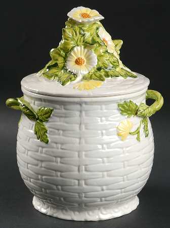 Rustic Daisy Cookie Jar & Lid