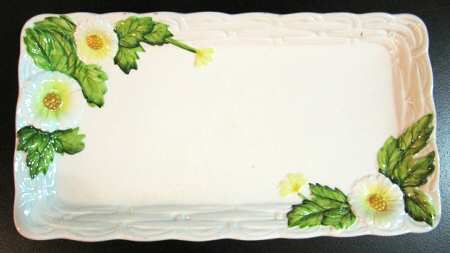 Rustic Daisy Rectangular Tray 11"