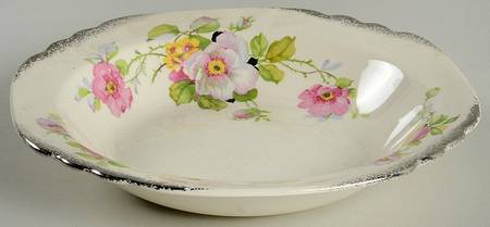 Wild Rose Rim Soup Bowl