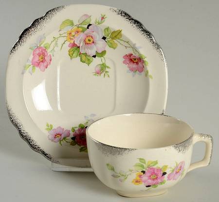 Wild Rose Flat Cup & Saucer Set
