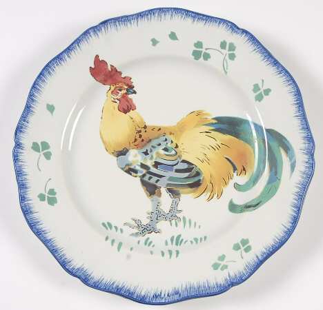 Les Coqs Dinner Plate by Luneville