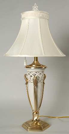 Matelasse 30" Electric Lamp & Shade
