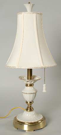 Matelasse 20" Electric Lamp & Shade