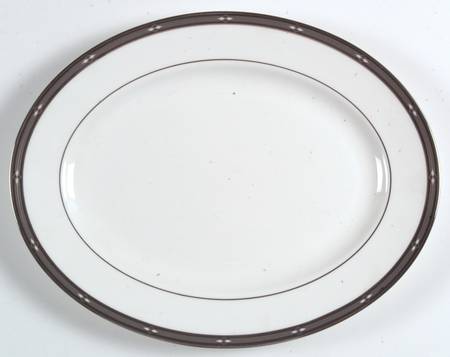 Diamond Solitaire 13" Oval Serving Platter