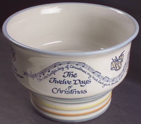Twelve Days of Christmas Punch Bowl & Stand