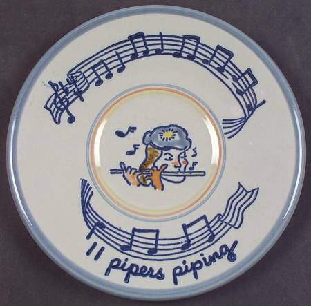 Twelve Days of Christmas Dessert/Pie Plate by Louisville