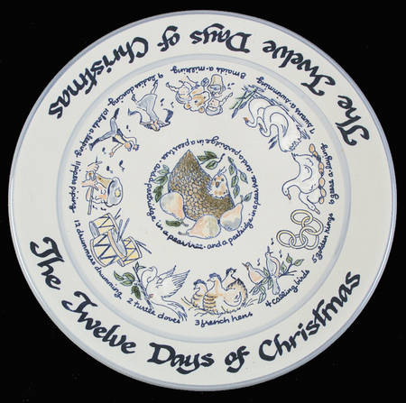 Twelve Days of Christmas 14" Chop Plate (Round Platter)