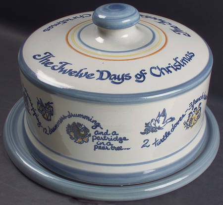 Twelve Days of Christmas Large Covered Cake Plate