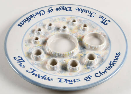 Twelve Days of Christmas Candle Plate