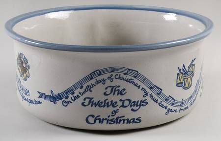 Twelve Days of Christmas Punch Bowl