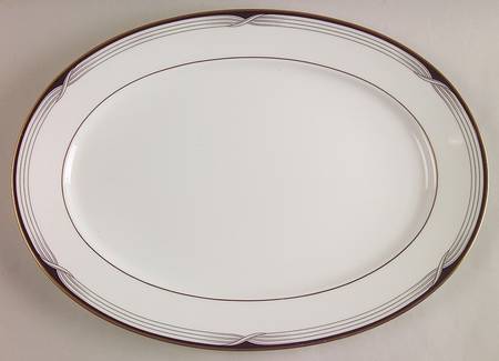 Erica (Japan Backstamp Mark) 14" Oval Serving Platter