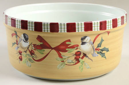 Winter Greetings 3 Quart Covered Round Baker, No Lid
