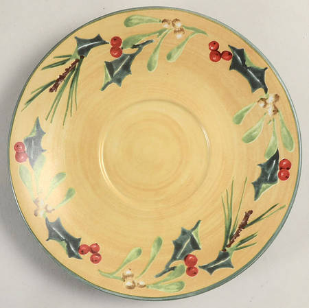 Winter Greetings Saucer for Breakfast Cup